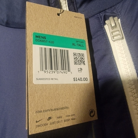 Nike Sportswear Therma-FIT Legacy Hooded Jacket DD6857-410 Men’s Size XL-Tall - Picture 6 of 6